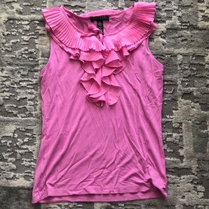 Ralph Lauren Sleeveless Ruffle Blouse